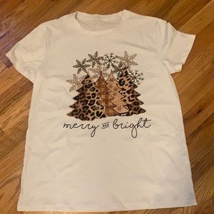 Animal Print Christmas Tree Shirt - Large